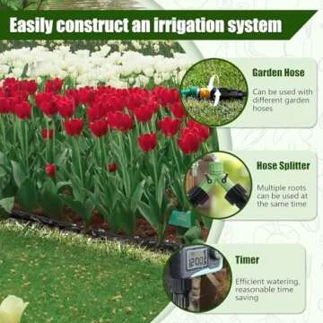 Flat Soaker Hose 100ft Saves Water for Efficient Gardening