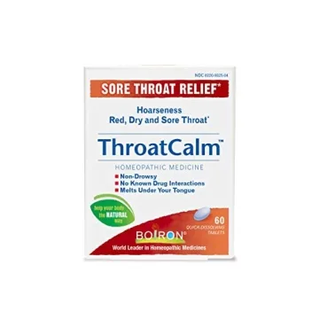 Throat Calm Sore Throat Relief Homeopathic Medicine Adults and Kids (Pack of 2) with Arnica Montana,...