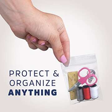 Clear Plastic Reusable Zip Bags - Bulk GPI Case of 1000 2" X 3" 4 Mil Thick Heavy Duty, Strong & Durable Poly Baggies with Resealable Zip Top Lock for Travel, Storage, Packaging & Shipping.