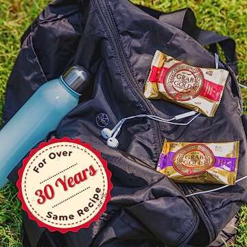 GRAB THE GOLD Snack Bars, Peanut Butter & Jelly (14 Bars - Amazon Exclusive) 11g Plant-Based Protein, Made w/Organic Oats & Cranberries, Whole Food Bars, Gluten Free - Vegan - High Fiber - Dairy Free…