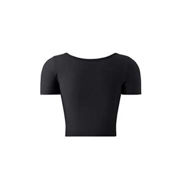 Workout Yoga Tops for Women Cotton Ladies Athletic Clothing Cute Activewear Gym Tennis Shirts Short ...