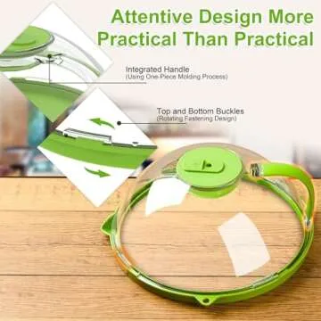 Upgraded Microwave Splatter Cover for Food,Clear Microwave Cover with Water Steamer,Adjustable Vented Splatter Guard,10" Plate Covers,Kitchen Essentials & Gadgets and Accessories