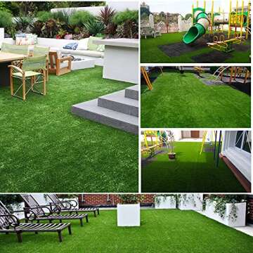 WarmShe Synthetic Artificial Grass - Custom Sizes, Eco-Friendly