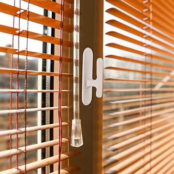 8 Pieces Blind Cord Twister Safety Blind Cord Hooks Adhesive Blind Cord Holder Window Blinds String Holder Child Proofing Blind Cord Wind Up Blind Cord Wrap Cleat for Home Office Kindergarten Use