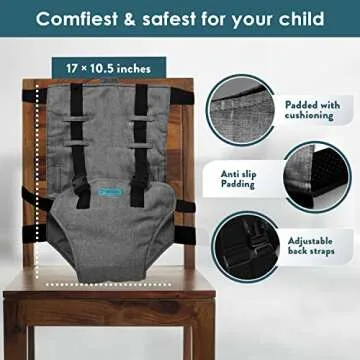 Vevoza Portable High Chair for Family Travel and Dining