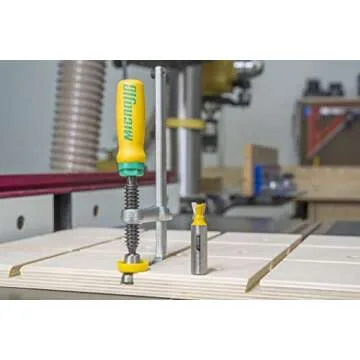 MICROJIG Matchfit MB-050-0514 Dovetail Router Bit for Dovetail Clamps, 14", Dovetail Profile, Yellow