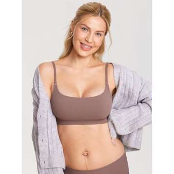 MOMANDA Women's Nursing Bras Ribbed Seamless Bralettes Support Sports Bra for Breastfeeding Wireless...