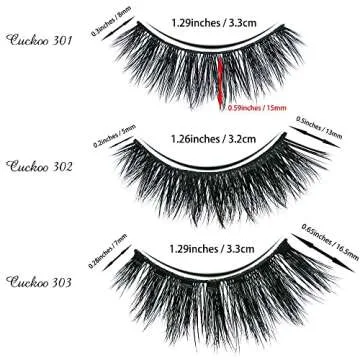 Cuckoo False Eyelashes 3D Faux Mink Lashes Dramatic Natural PBT Silk Fiber 3Pairs False Lashes High Volume Fluffy 100% handmade