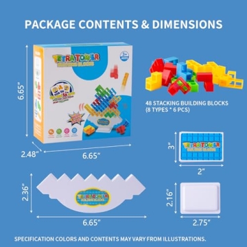 SANFENSUGAR Tetra Tower Game for Kids - Fun Stacking Blocks