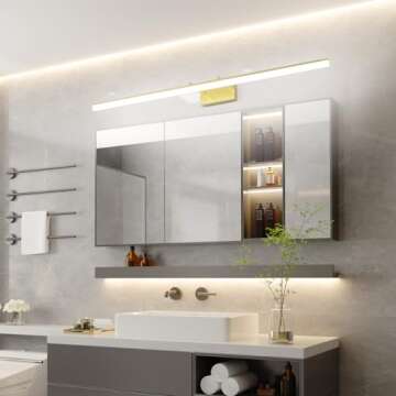 Aipsun Gold LED Bathroom Vanity Light Adjustable Design