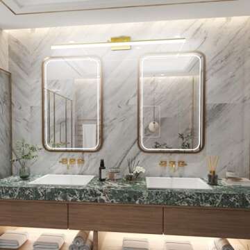 Aipsun Gold LED Bathroom Vanity Light Adjustable Design