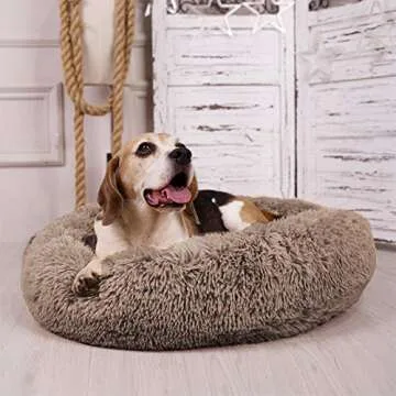 Calming Dog Bed – Luxe Faux Fur Comfort for Pets