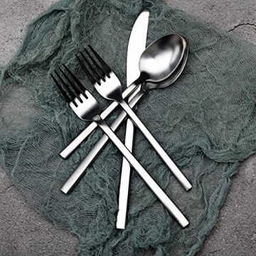 Alata Cube Forged Stainless Steel Flatware Set - Service for 4