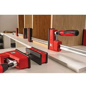BESSEY KRE3531, 31 In., Parallel Clamp, K Body REVO Series - 1700 lbs Nominal Clamping Force , Spreader, and Woodworking Accessories - Clamps and Tools for Woodworking, Cabinetry, Case Work