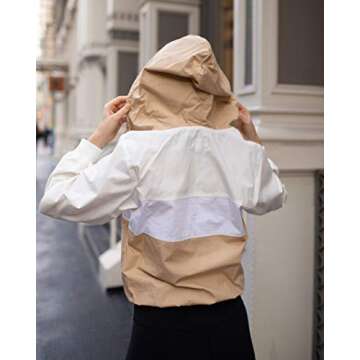 Drop Women's Golden Sand Color Block Hoodie - XXS