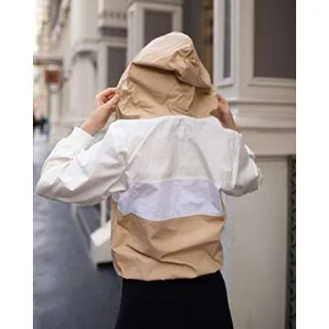 Drop Women's Golden Sand Color Block Hoodie - XXS