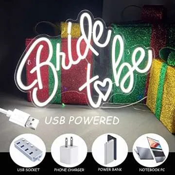 Bride to Be Neon Sign for Wedding and Bachelorette Parties