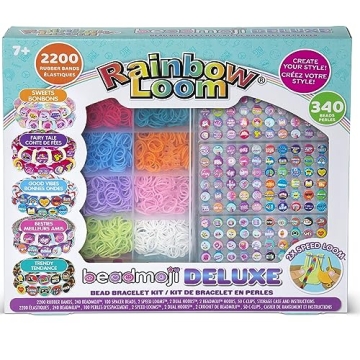 Rainbow Loom: Beadmoji Deluxe Bracelet Kit - 2200 Bands & 340 Beads! Crafts for Ages 7+