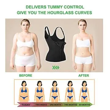 YADIFEN Women's Waist Trainer Neoprene Zipper Corset