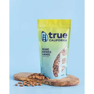 True California Organic Nonpareil Whole Almonds - Natural & Raw