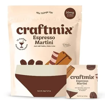 Craftmix Espresso Martini Mix, Makes 12 Drinks, Skinny Cocktail & Mocktail Drink Mixers - Instant Co...