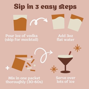 Craftmix Espresso Martini Mix, Makes 12 Drinks, Skinny Cocktail & Mocktail Drink Mixers - Instant Coffee Packets - Real Coffee Martini Mix - Vegan Low-Carb, Low-Sugar, Non-GMO, Dairy Free, Gluten Free