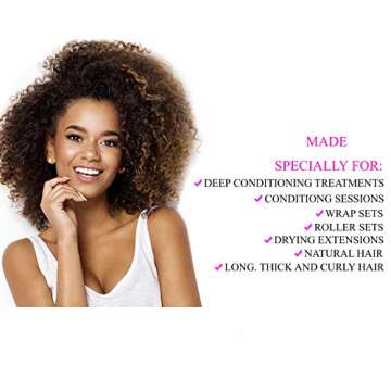 Bonnet Hair Dryer Attachment with 10 Curlers for All Hair Types