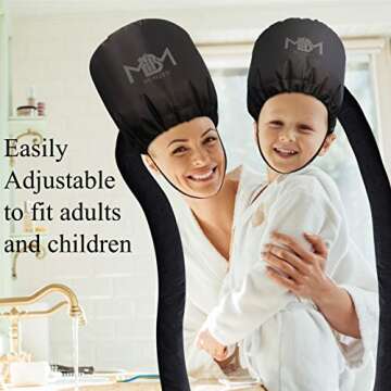 Bonnet Hair Dryer Attachment with 10 Curlers for All Hair Types