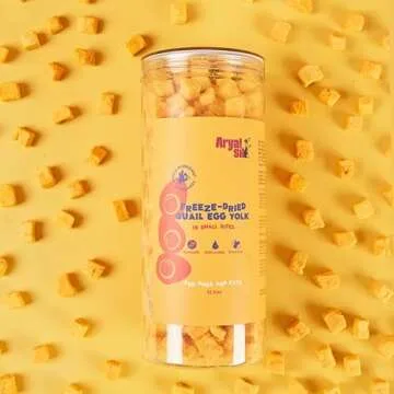 Arya Sit! Premium Freeze-Dried Egg Yolk Dog and Cat Treats and Food Topper