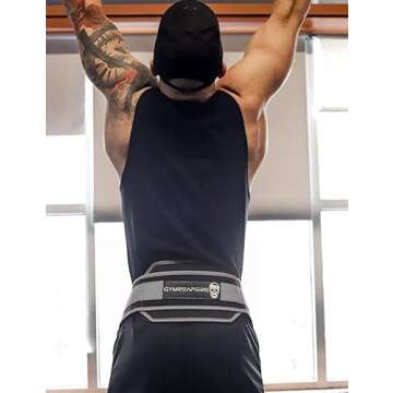 Gymreapers Dip Belt With Chain For Weightlifting, Pull Ups, Dips - Heavy Duty Steel Chain For Added Weight Training (Gray)