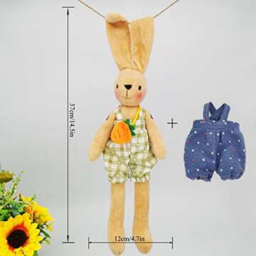 Tarngod Adult and Child Doll Making Kits, DIY Plush Doll Sewing Kits, Cute Animal Dolls, Gifts for Girls, Handmade Doll Craft Kits. (Rabbit Boy)