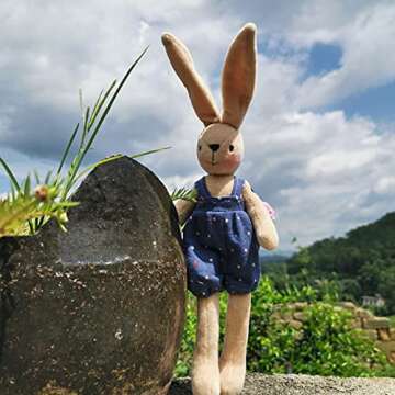 Tarngod Adult and Child Doll Making Kits, DIY Plush Doll Sewing Kits, Cute Animal Dolls, Gifts for Girls, Handmade Doll Craft Kits. (Rabbit Boy)