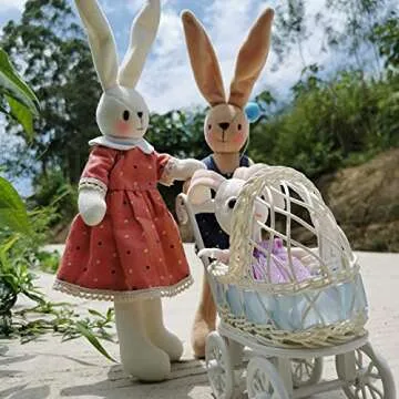 Tarngod Adult and Child Doll Making Kits, DIY Plush Doll Sewing Kits, Cute Animal Dolls, Gifts for Girls, Handmade Doll Craft Kits. (Rabbit Boy)