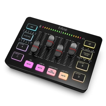 FIFINE RGB Gaming Audio Mixer with XLR Interface