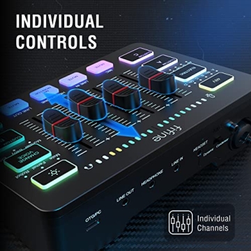 FIFINE RGB Gaming Audio Mixer with XLR Interface