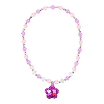 LUV HER Peppa Pig Headbands For Girls - Kids Jewelry for Girls - Dress Up Set All in one Giftable Box - Headband - Play Jewelry Set - 4pc (Toddler Headband, Necklace, Dress Up Bracelet, Ring) Ages 3+