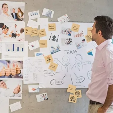 EOOUT Brown Sticky Notes 3x3 8 Pads Super Sticky Memo