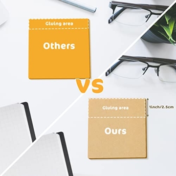 EOOUT Brown Sticky Notes 3x3 8 Pads Super Sticky Memo