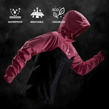 HOTSUIT Sauna Suit Women Weight Loss Boxing Gym Sweat Suits Workout Jacket, Rose Red, L