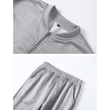 Lavnis Men's Casual Tracksuit for Athletic Style Gray L