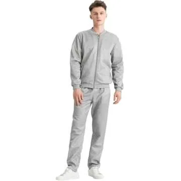 Lavnis Men's Casual Tracksuit for Athletic Style Gray L