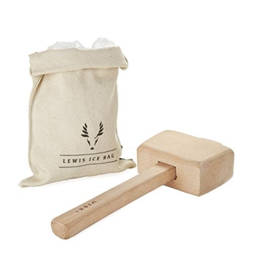 Viski Professional Lewis Ice Bag & Mallet for Cocktails