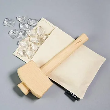 Viski Professional Lewis Ice Bag & Mallet for Cocktails