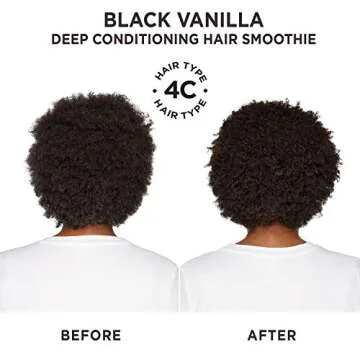 Carol's Daughter Black Vanilla Hair Smoothie for Curly, Wavy or Natural Hair, Shea Butter Hair Mask For Dry and Dull Hair, 8 Oz