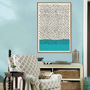 IDEA4WALL Framed Canvas Print Wall Art - Modern Geometric Design