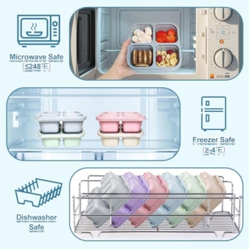 LCHLZZ Snack Containers - Eco-friendly Divided Bento Boxes