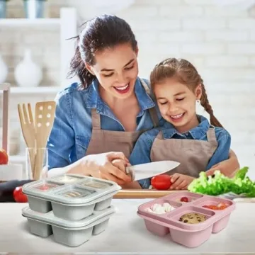 LCHLZZ Snack Containers - Eco-friendly Divided Bento Boxes