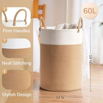 Stylish INDRESSME Large Laundry Hamper for Easy Storage