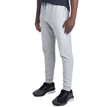 Jerzees Men's NuBlend Fleece Joggers & Sweatpants, Joggers-Heather Grey, Large