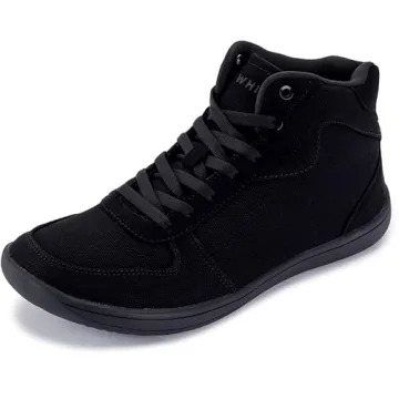 WHITIN Men's Wide Toe Box Canvas Minimalist Barefoot Shoes - Comfortable Zero Drop Sneakers